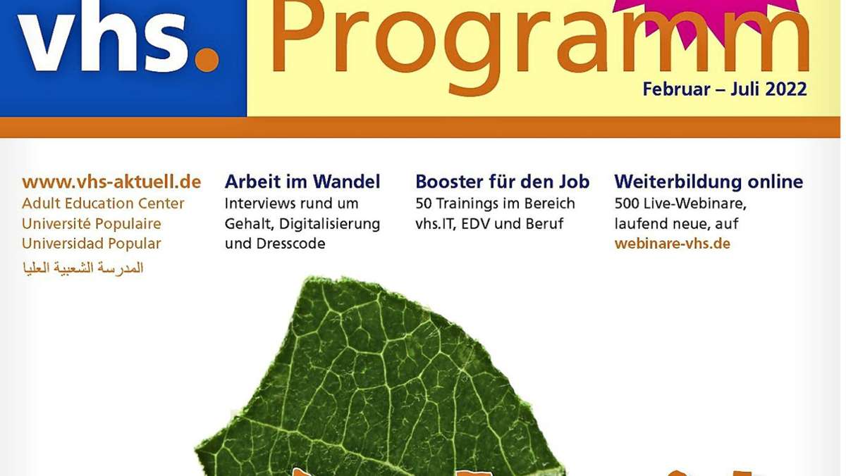  Die Volkshochschule Böblingen/Sindelfingen legt in ihren neuen Semester einen Schwerpunkt auf Freiluft-Veranstaltungen. 1500 Präsenzseminare und 500 Online-Angebote stehen im neuen Programm. 