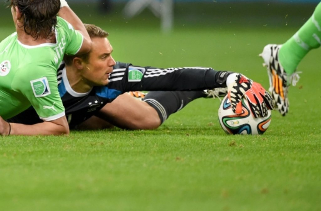 Die WM-Achtelfinalpartie Deutschland gegen Algerien.