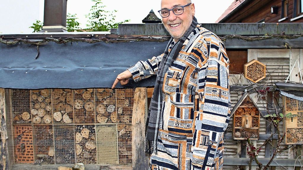 Naturschutz in Stuttgart-Plieningen: So hilft man Bienen mit dem Bohrer