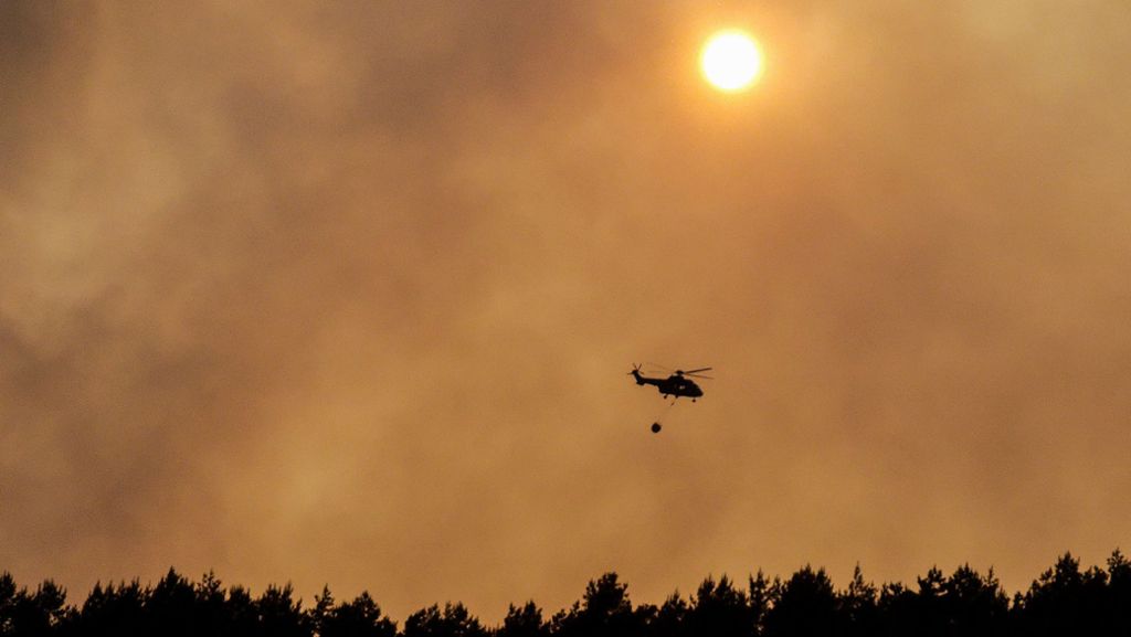 Waldbrand in Jüterbog: Luftwaffe hilft bei Bekämpfung von Waldbrand in Brandenburg