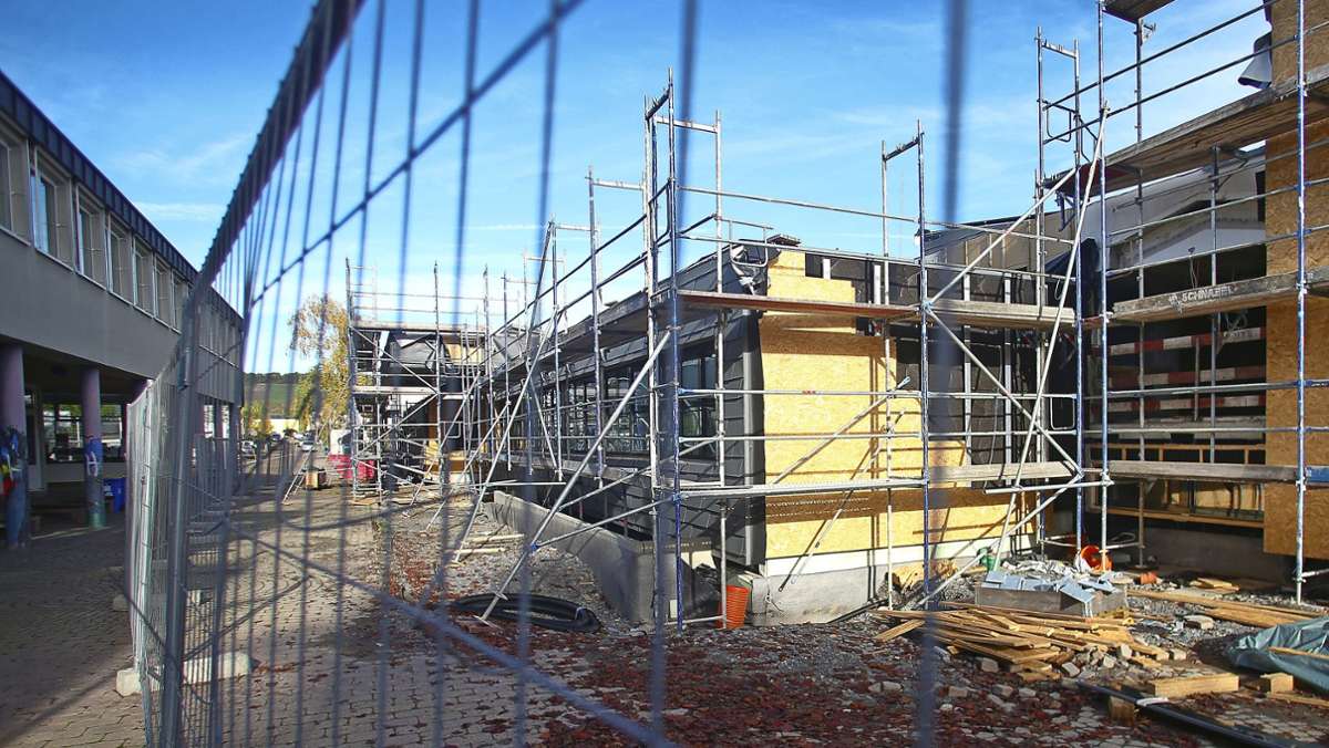 Baustelle in Oberstenfeld: Grundschule trotzt widrigen Umständen
