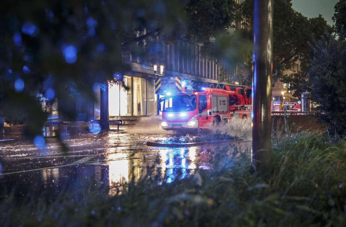 Das Unwetter hatte zu mehreren Überschwemmungen in Stuttgart geführt. Foto: Lichtgut/Julian Rettig