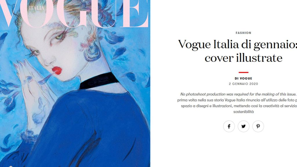 Italien: „Vogue“ verzichtet  auf Fotos – aus gutem Grund