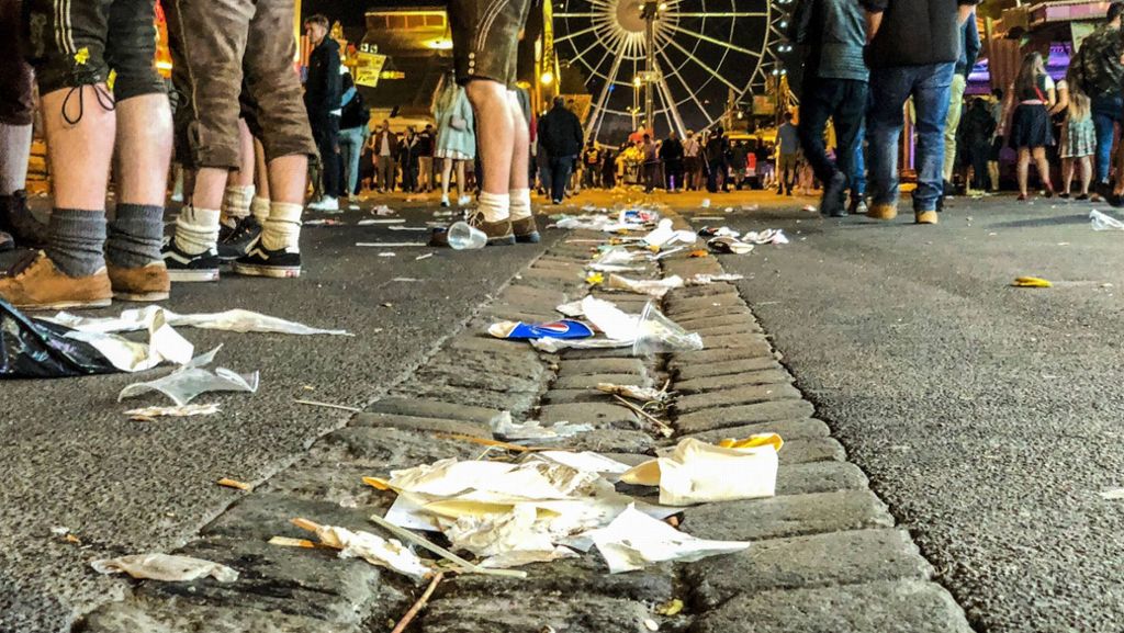 Cannstatter Volksfest: Wohl weniger Müll auf dem Wasen