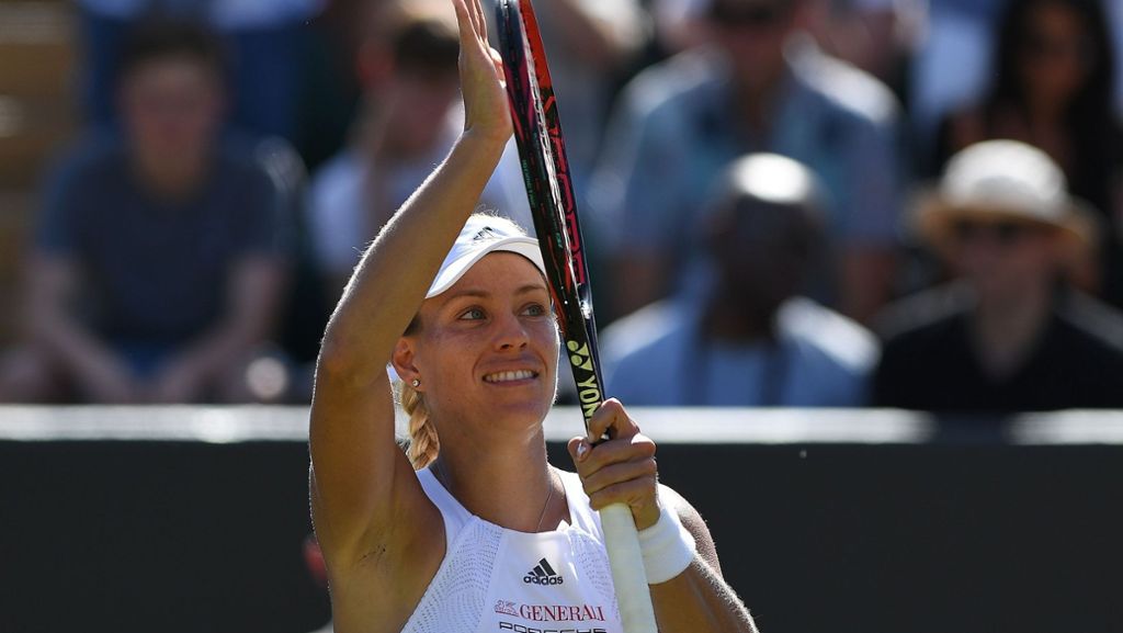 Tennis in Wimbledon: Angelique Kerber zieht ins Achtelfinale ein