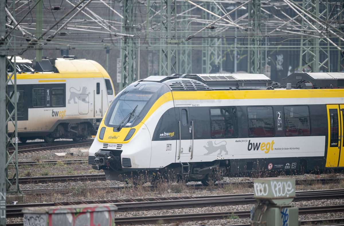 Abellio Rail Baden-Württemberg befährt Strecken im Bereich Stuttgart und Neckartal. (Archivbild) Foto: dpa/Sebastian Gollnow