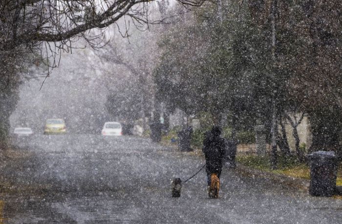 Einwohner von Johannesburg staunen über Schnee
