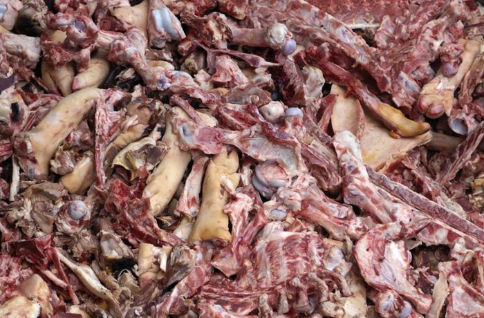 600 Kilogramm Gammelfleisch in Transporter entdeckt