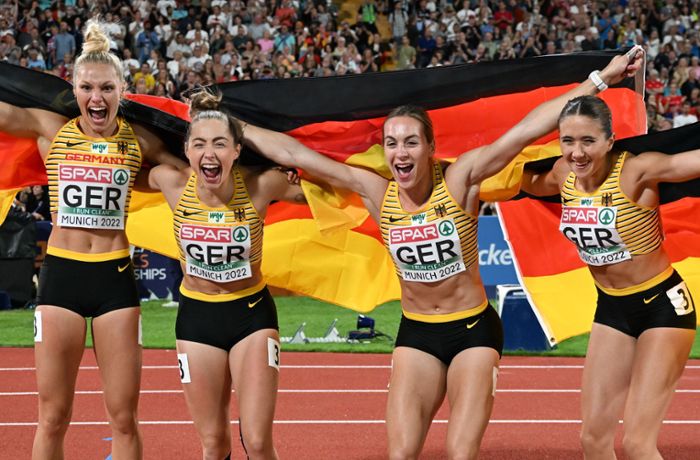 Leichtathletik-Europameisterschaft: Frauen-Staffel holt Gold bei  über 4 x 100 Meter