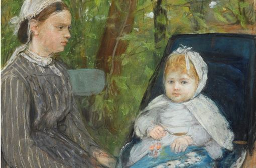 Berthe Morisots Pastell „Amme und Kind“ gehört jetzt der Staatsgalerie. Foto: Staatsgalerie