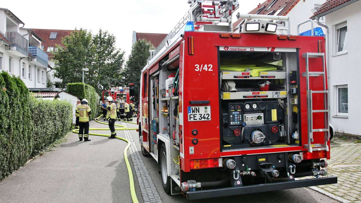 Feuerwehreinsatz in Fellbach: Wäschetrockner  verursacht Brand im Keller