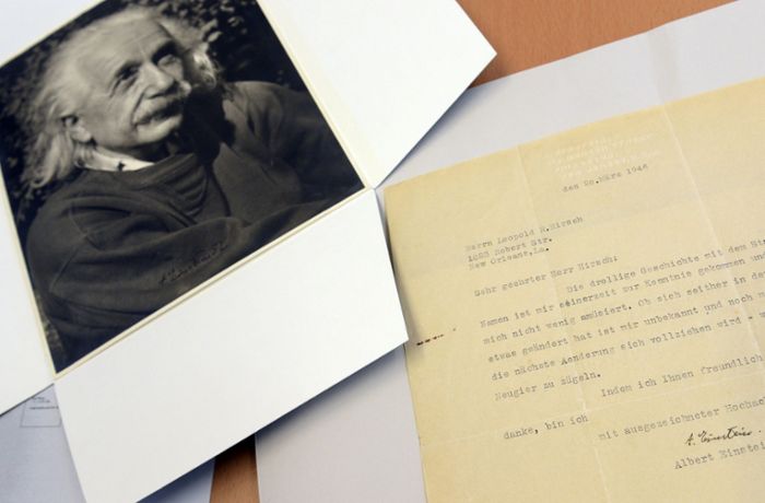 Stadt kauft weiteren Brief von Albert Einstein an seinen Cousin