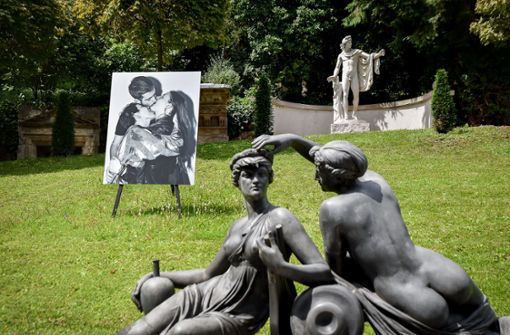 Wetterfeste Bilder von küssenden Paaren sind im Städtischen Lapidarium zu sehen. Foto: Lichtgut/Ferdinando Iannone
