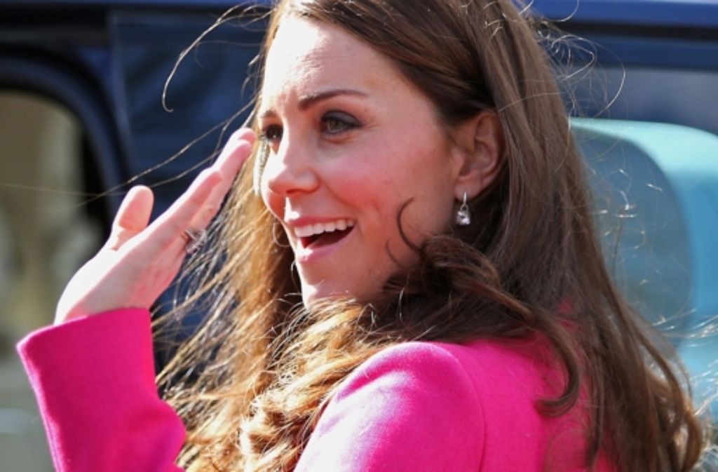 Eine gut gelaunte Kate bei einem ihrer vielen öffentlichen Auftritte. Foto: AFP