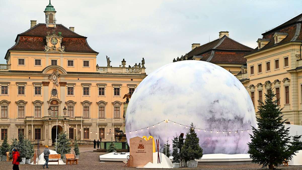 Big Rösti-Werbung aus Ludwigsburg: Was von der Schneekugel übrig blieb