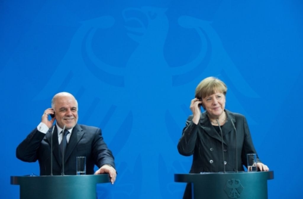 Bundeskanzlerin Angela Merkel (CDU) mit dem irakischen Ministerpräsidenten Haider al-Abadi Foto: dpa