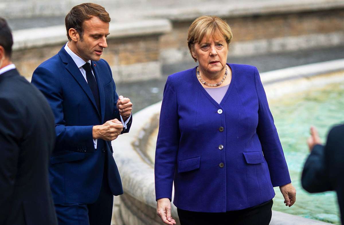 „Jedem Anfang wohnt ein Zauber inne“: Nach ihrem ersten Treffen mit Macron zitierte Merkel Hermann Hesse. Foto: dpa/Oliver Weiken