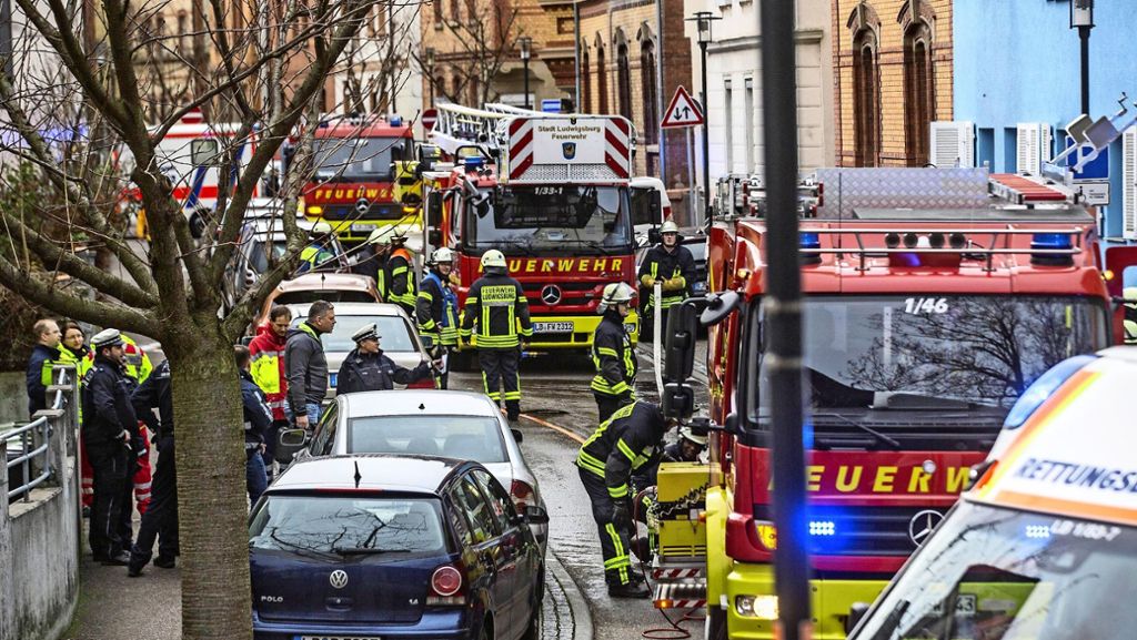 Feuer in Ludwigsburger Innenstadt: Zwei Menschen sterben bei Wohnungsbrand