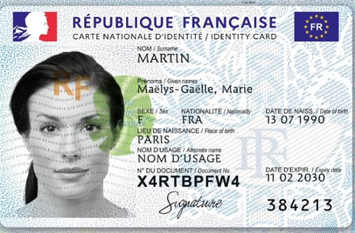 Der neue Personalausweis in Frankreich ist zwar sehr handlich, doch für manche langen Gemeindenamen schlicht nicht zu gebrauchen. Foto: Screenshot/Screenshot