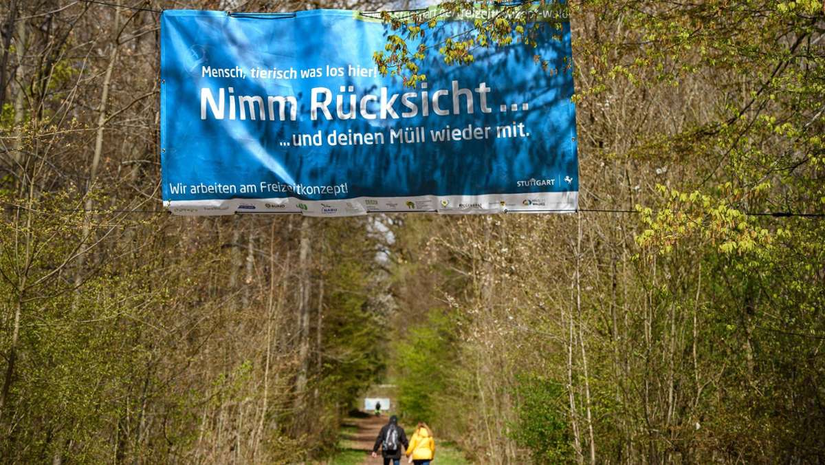 Corona verstärkt den Besucherandrang: Neue Kampagne im Kampfgebiet Stuttgarter Wald