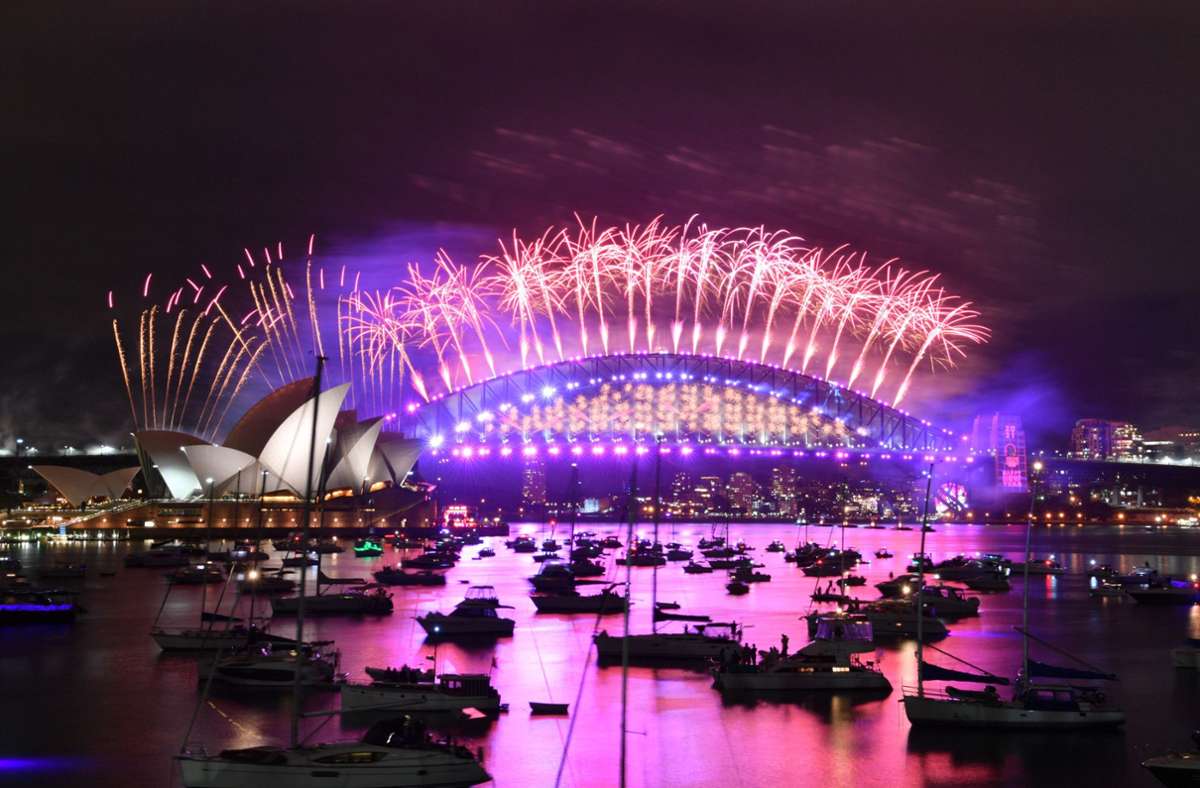 Sydney begrüßt das neue Jahr – mit Feuerwerk, aber ohne Zuschauer.