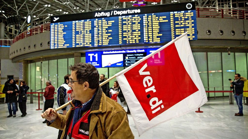 Warnstreik am Flughafen Stuttgart: Flughafenchef kritisiert Extremposition