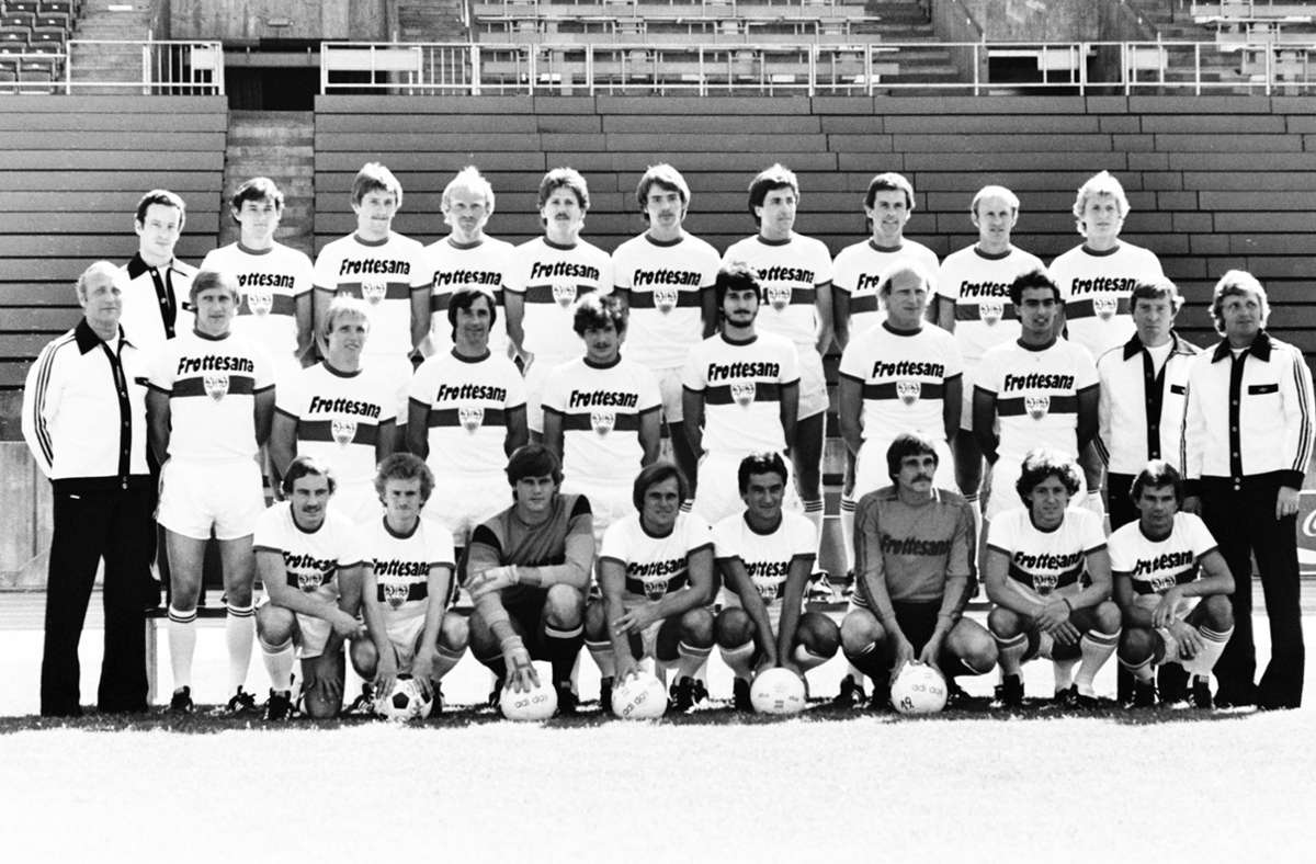 Stolzer Aufsteiger: der VfB vor der Saison 1977/1978.