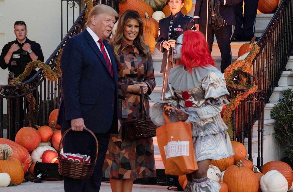 Melania Trump absolviert Pflichttermine, wie zum Beispiel den Halloween-Empfang für Kinder im Weißen Haus.