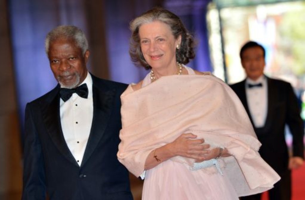 Der frühere UN-Generalsekretär Kofi Annan und seine Frau Nane Lagergren