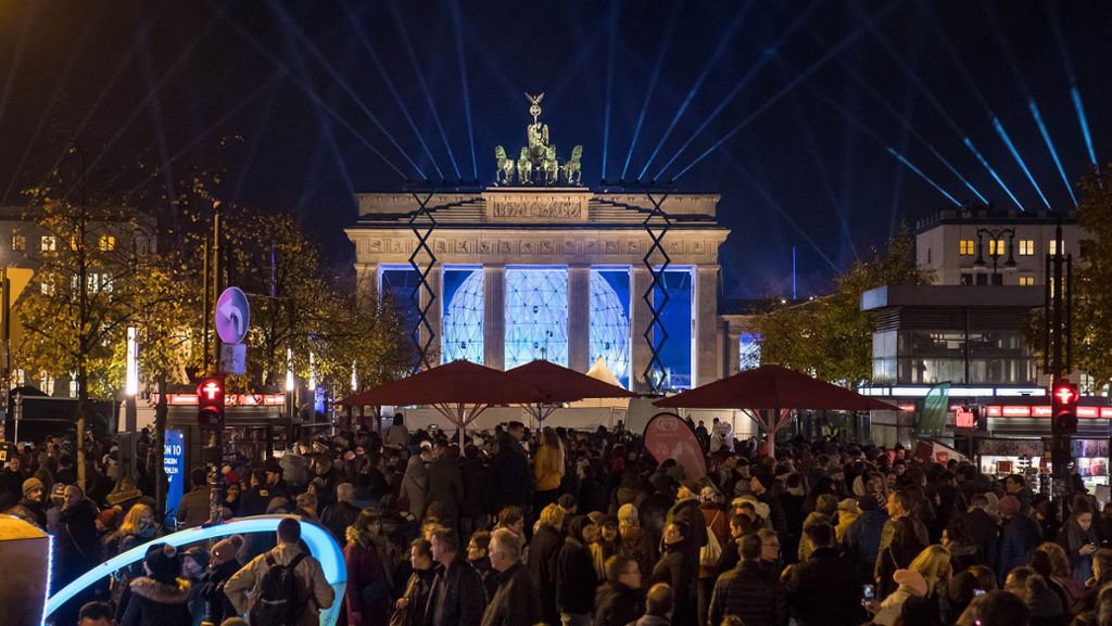 Israelkritischer Slogan: Zwischenfall bei Berliner Mauerfall-Show