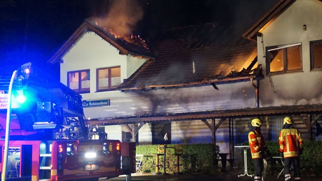 Rutesheim: Hoher Schaden nach Brand in Schützenhaus