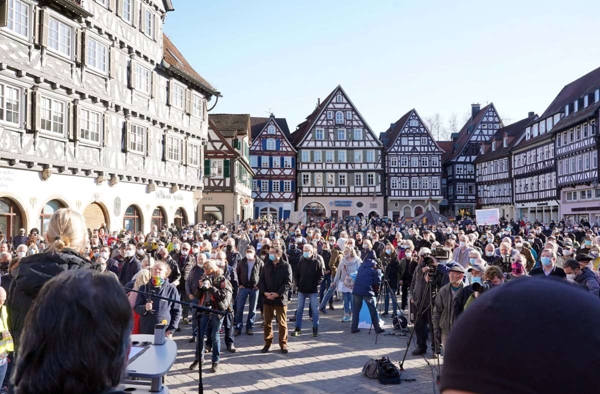 Am Samstagmittag hat in Schorndorf eine angekündigte AfD-Demonstration stattgefunden.