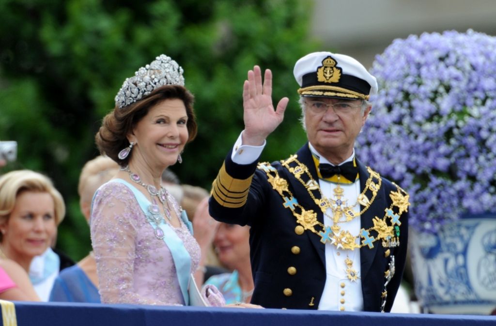 Der König und seine Ehefrau Königin Sylvia.