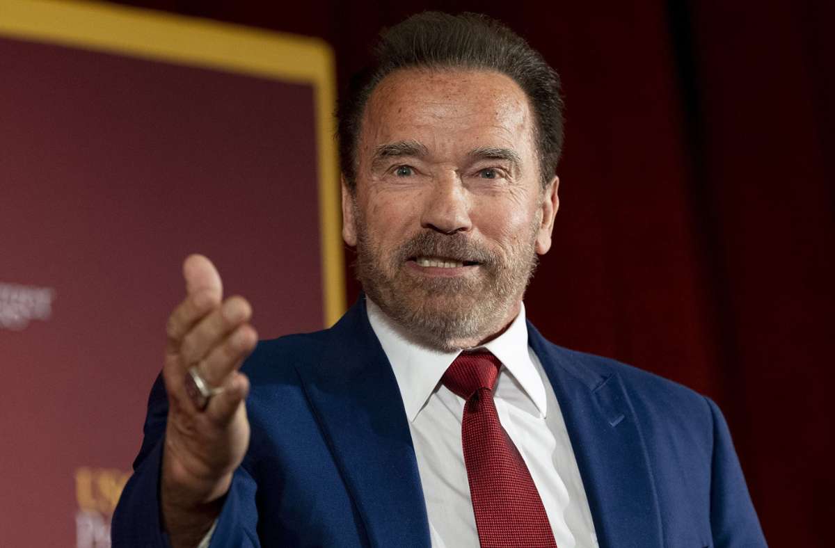 Arnold Schwarzenegger ruft seine republikanischen Parteikollegen dazu auf, Donald Trump zu stoppen. Foto: dpa/Paul Bersebach