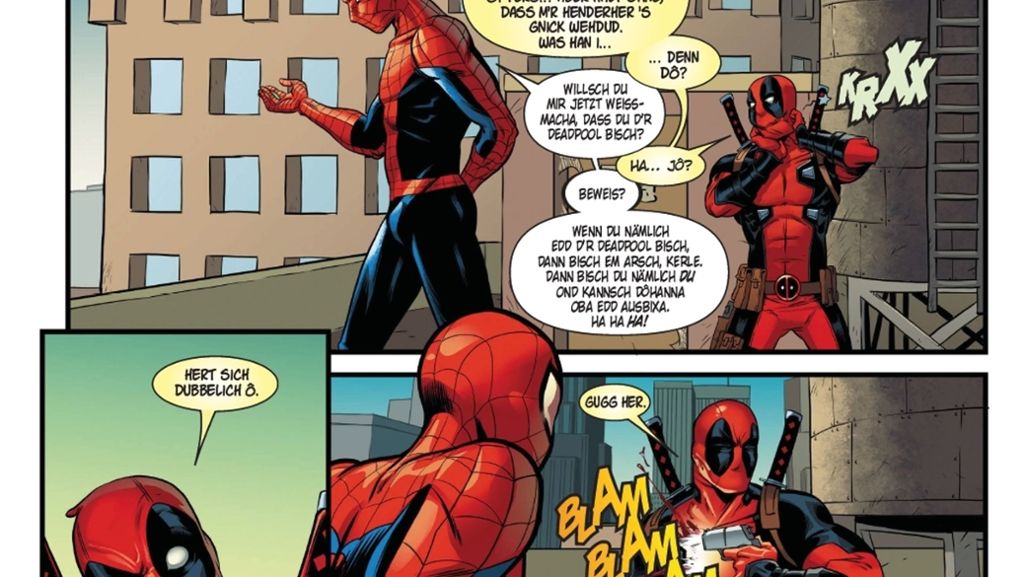 Comic: Superheld schwätzt Schwäbisch: Spider-Man, der Hurgler