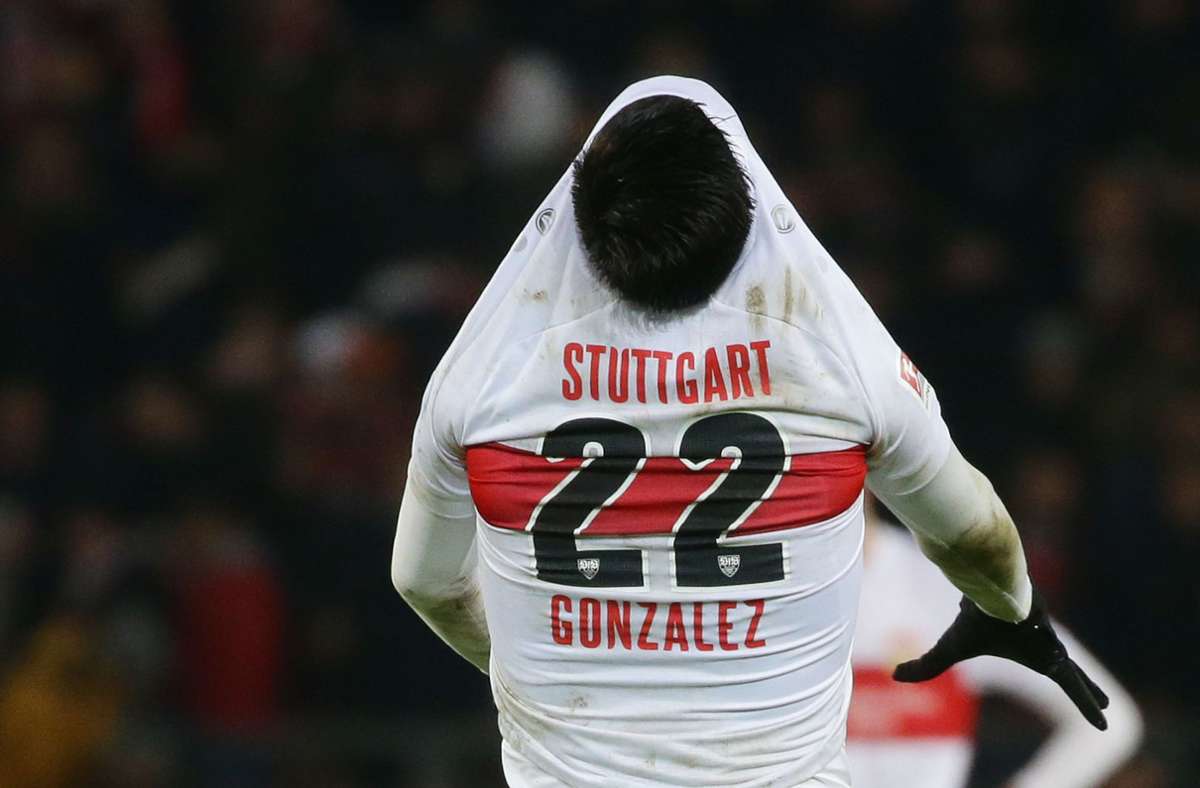Zum Verzweifeln: Nicolas Gonzalez kam gegen Arminia Bielefeld nicht zum Torerfolg.