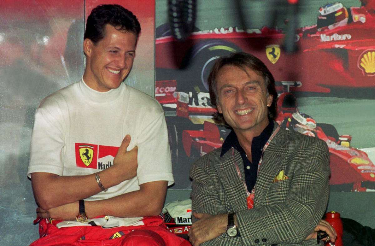 Der damalige Ferrari-Boss Luca di Montezemolo und sein bester Mann im Team: Schumacher.