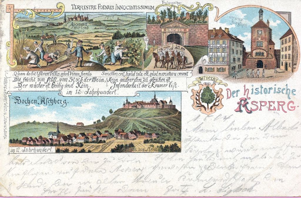 Diese historische Postkarte wurde im Jahr 1904 verschickt.