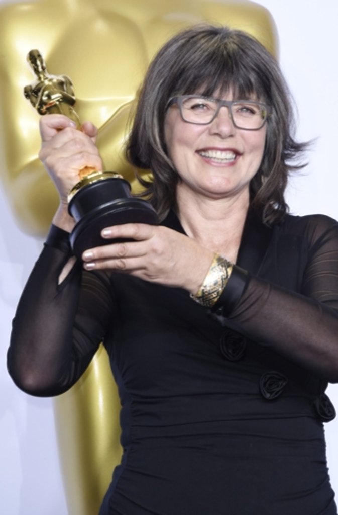 Schon wieder „Mad Max: Fury Road“ Margaret Sixel erhält den Oscar in der Kategorie bester Schnitt.