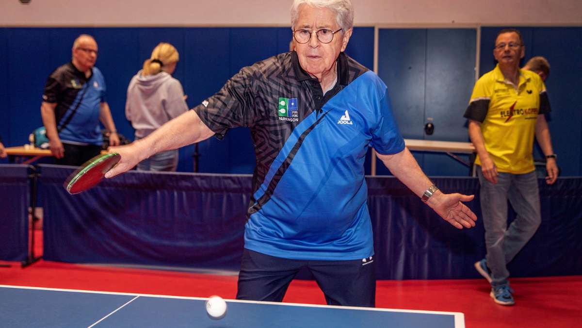 PingPongParkinson-Turniers in Düsseldorf: Frank Elstner kämpft mit Tischtennis gegen Parkinson