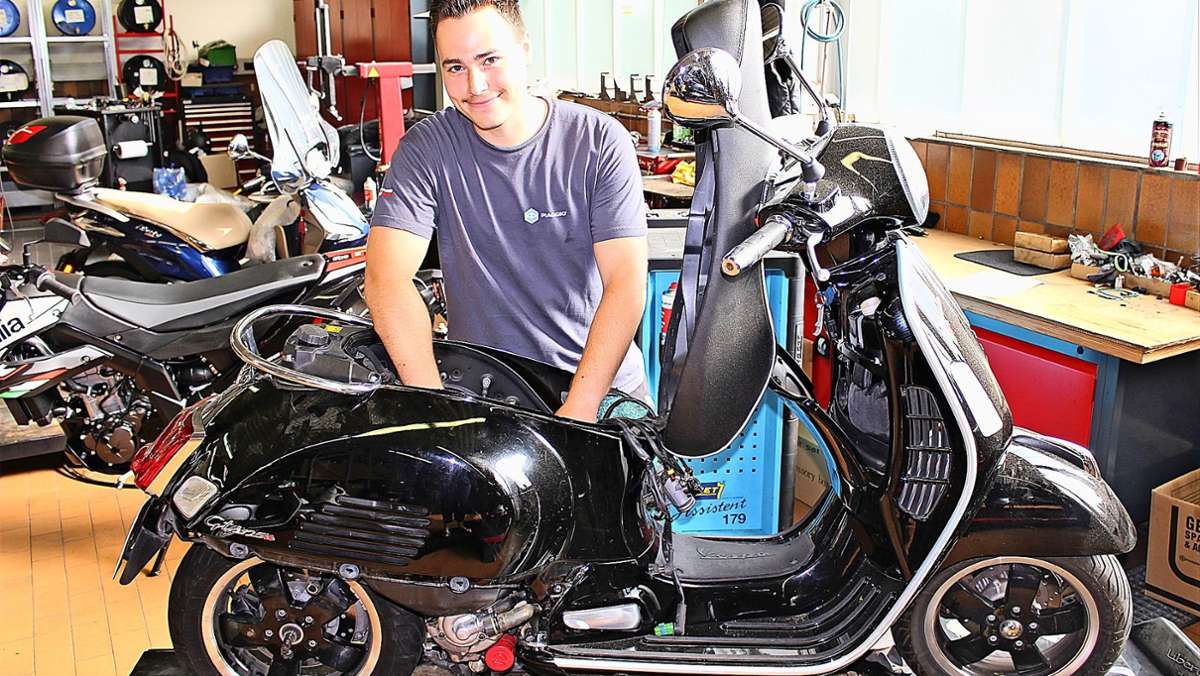 Firma Cityroller in Stuttgart-Fasanenhof: Mit nur 20 Jahren ein Meister fürs Motorrad