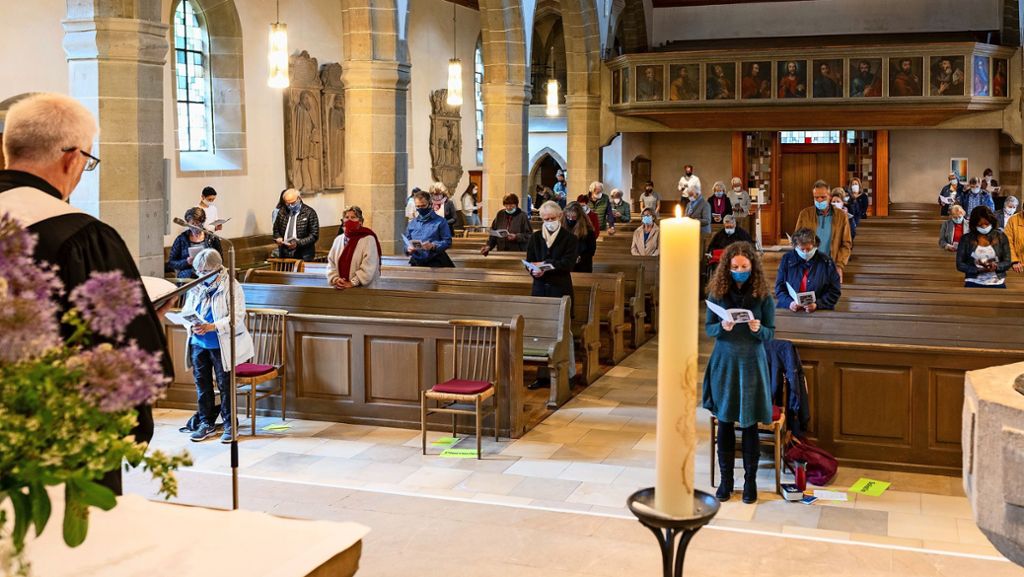 Leonberger Stadtkirche: Der erste „richtige“ Gottesdienst seit Wochen