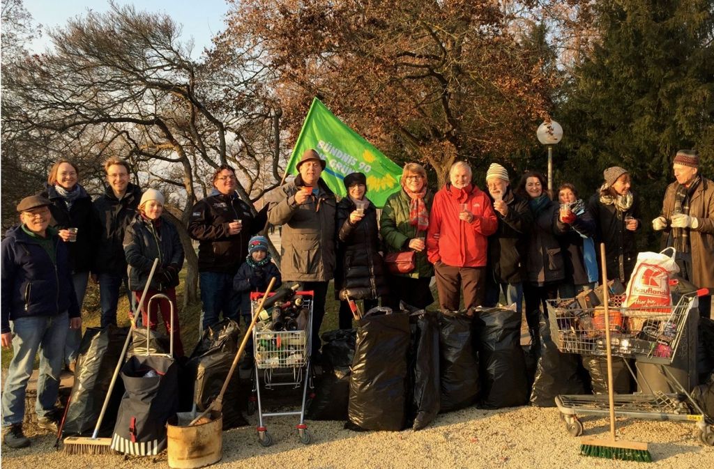 Ganz schön viel Müll haben die Cannstatter Grünen an Neujahr gesammelt. Foto: privat