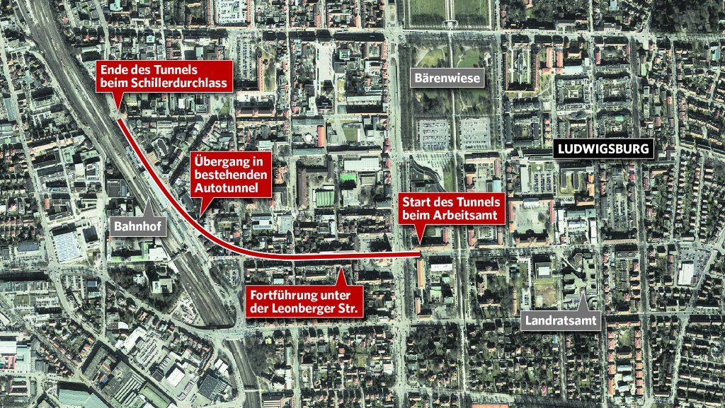 Verkehrsdebatte in Ludwigsburg: Bekommt die Stadtbahn einen Tunnel?