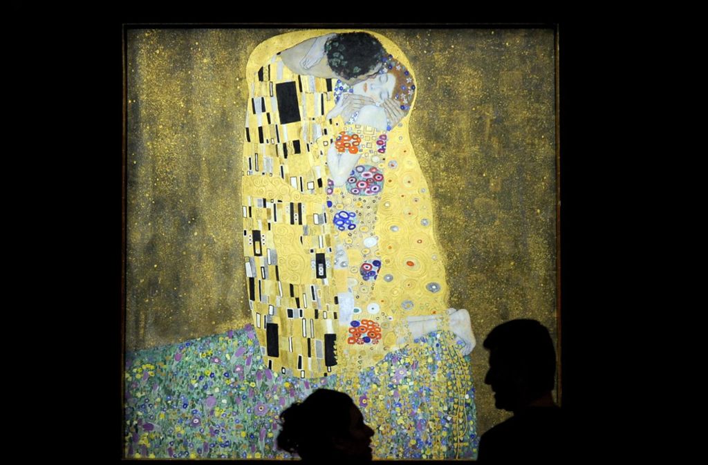 Das wohl bekannteste Werk von Gustav Klimt: „Der Kuss“ – ein anderes, verschollenes Werk ist nun wieder aufgetaucht – der Name: „Zwei Liegende“. Foto: APA