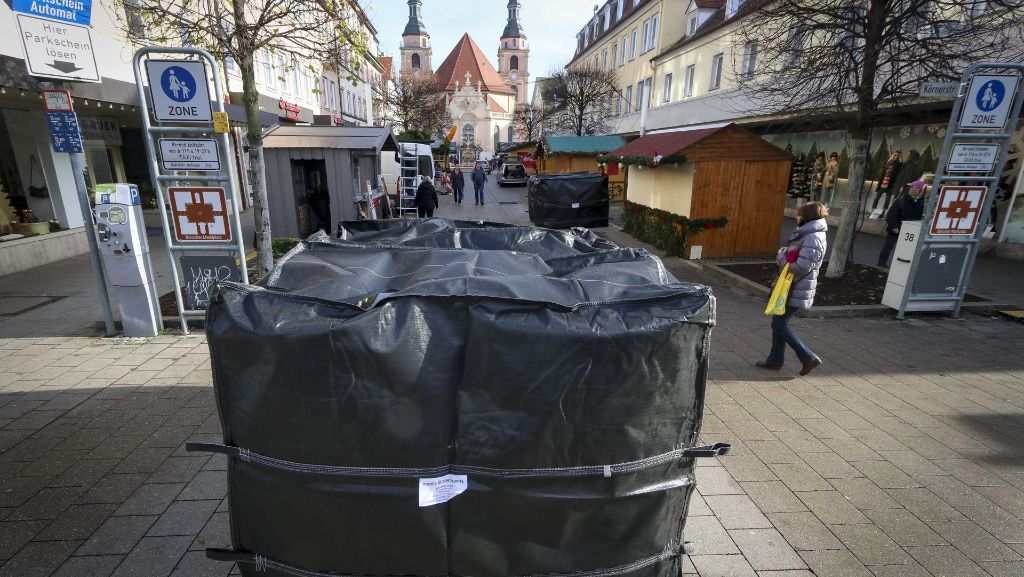 Weihnachtsmarkt in Stuttgart: Betonbarrieren an fünf  Stellen geplant