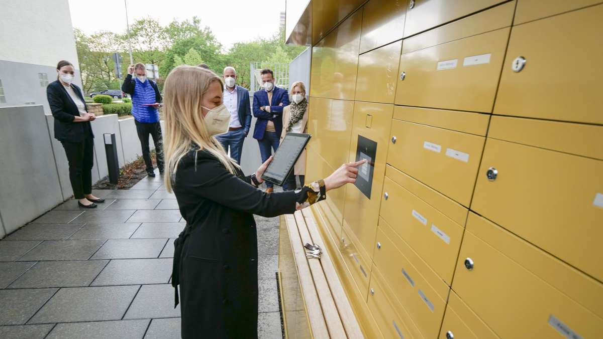 Pilotprojekt in Ludwigsburg: Diese Paketbox hat eine Kamera – und einen Kühlschrank