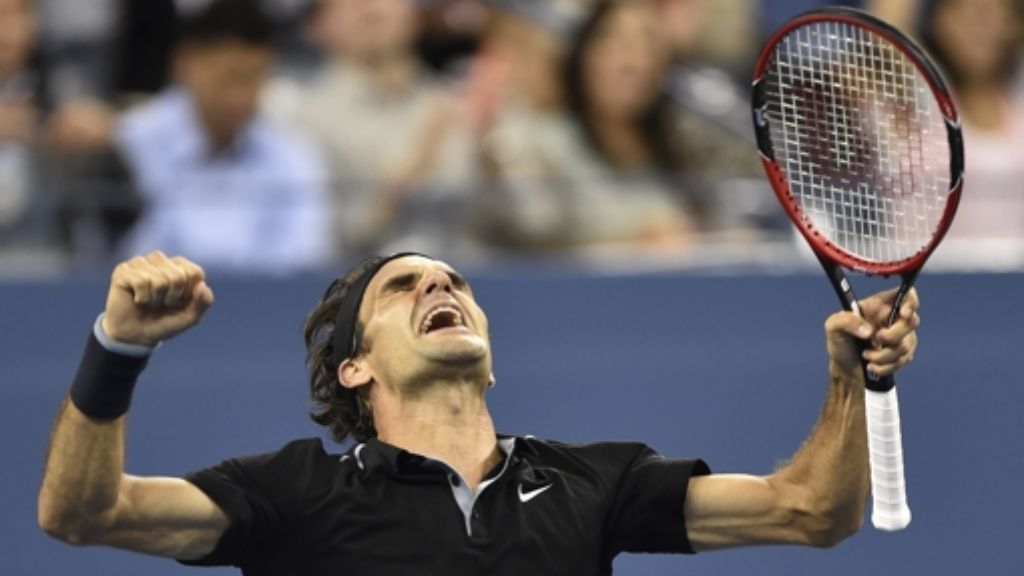 US Open in New York: Federer ringt Monfils nieder