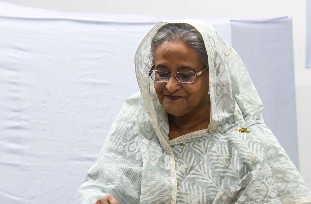 Der Wahlsieg von Sheikh Hasina ist von blutiger Gewalt überschattet. Foto: AFP