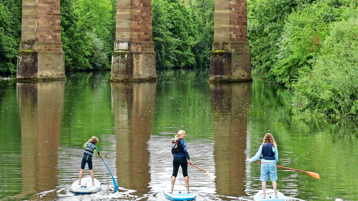 Stand-up-Paddling  Bietigheim: Naturnahe Flussfahrt im Stehen